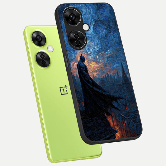  Dark Knight Dusk phone case For Oneplus Nord CE3 Lite showing premium glass back cover with detailed artwork