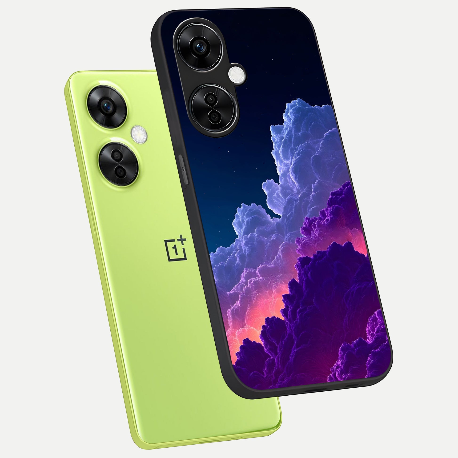  Dreamy Cloud Skies phone case For Oneplus Nord CE3 Lite showing premium glass back cover with detailed artwork