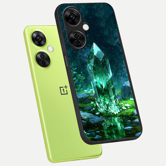  Emerald Light Crystal phone case For Oneplus Nord CE3 Lite showing premium glass back cover with detailed artwork
