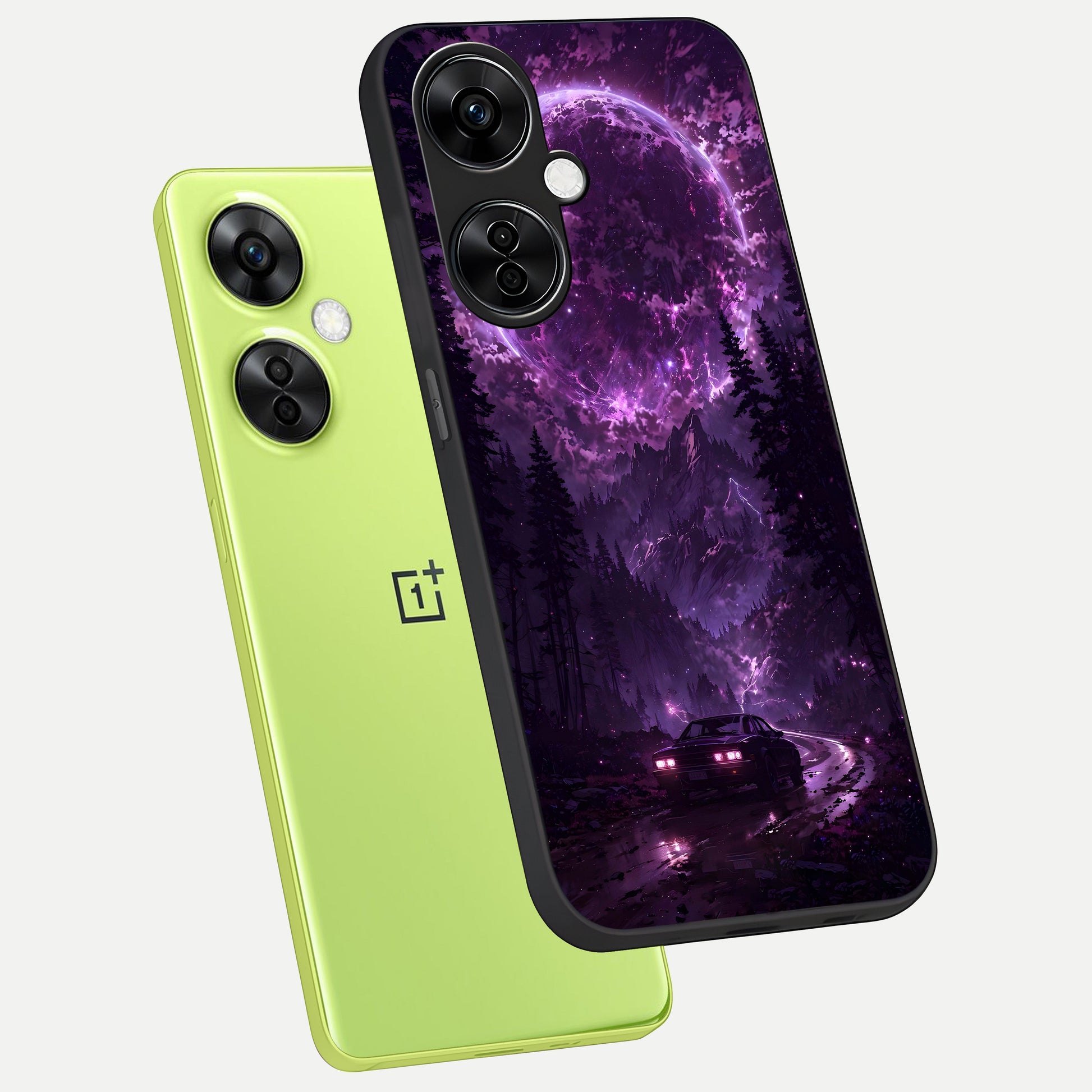  Eternal Cosmic Drive phone case For Oneplus Nord CE3 Lite showing premium glass back cover with detailed artwork