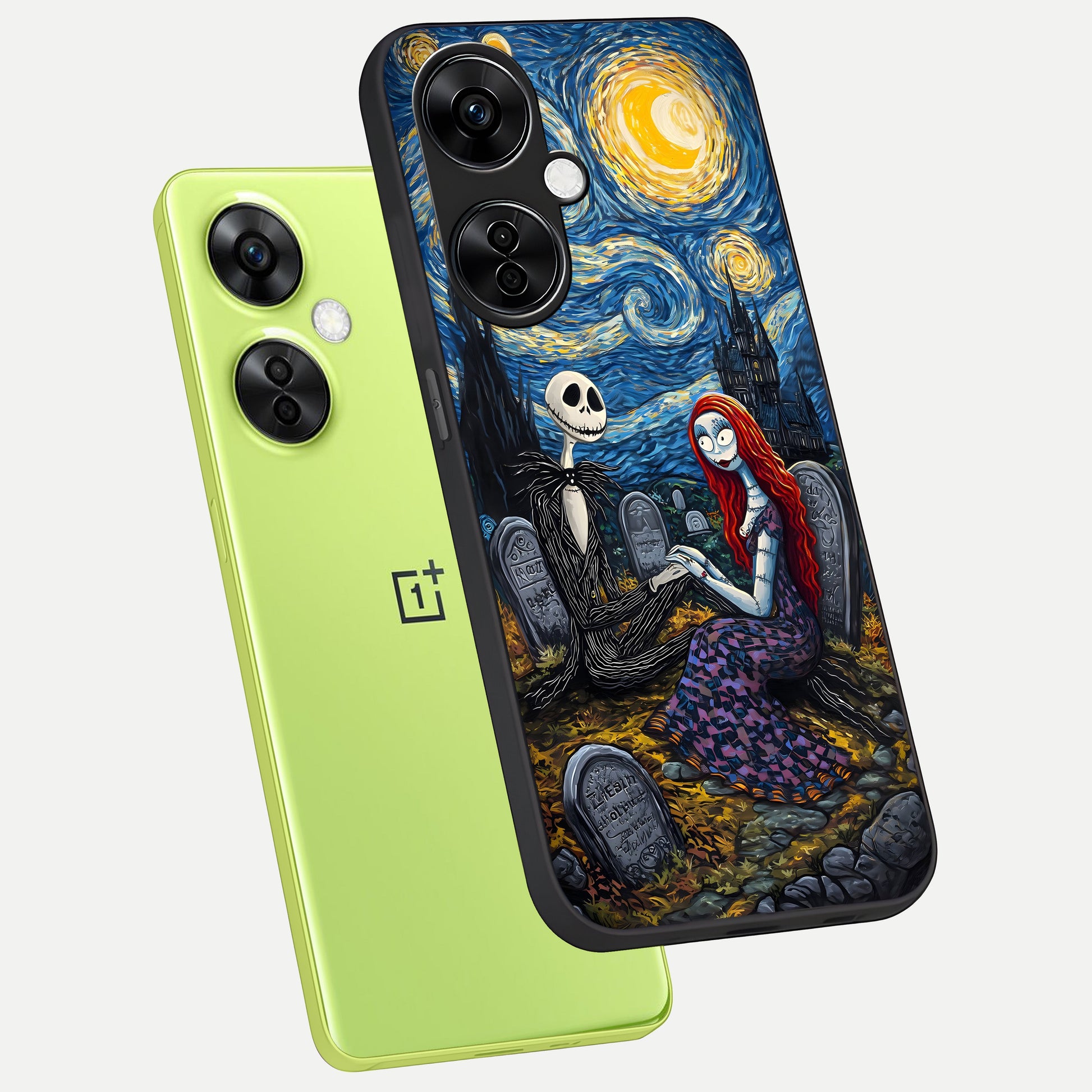  Eternal Night Love phone case For Oneplus Nord CE3 Lite showing premium glass back cover with detailed artwork