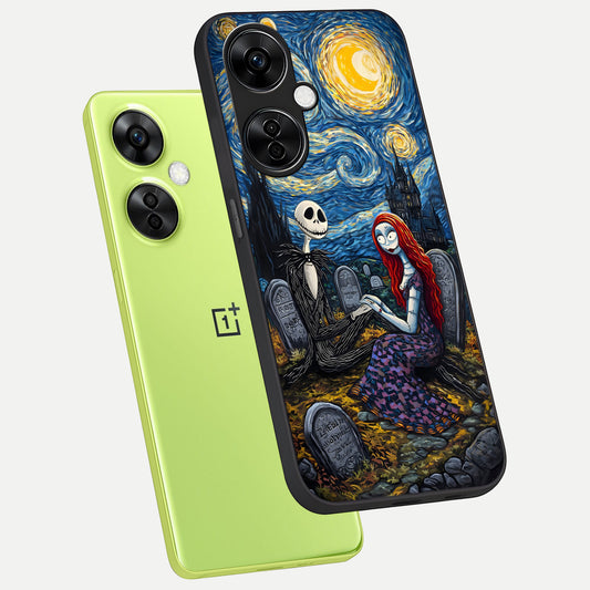  Eternal Night Love phone case For Oneplus Nord CE3 Lite showing premium glass back cover with detailed artwork