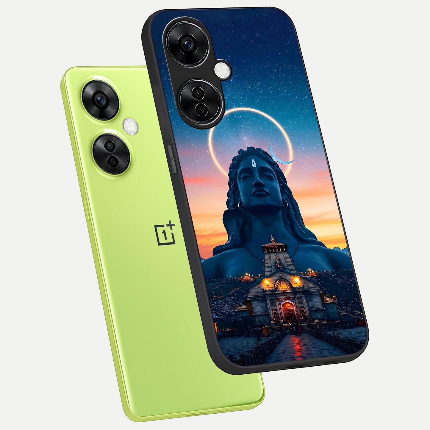  Eternal Shiva Aura phone case For Oneplus Nord CE3 Lite showing premium glass back cover with detailed artwork