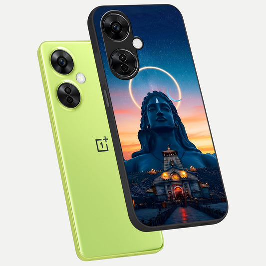  Eternal Shiva Aura phone case For Oneplus Nord CE3 Lite showing premium glass back cover with detailed artwork