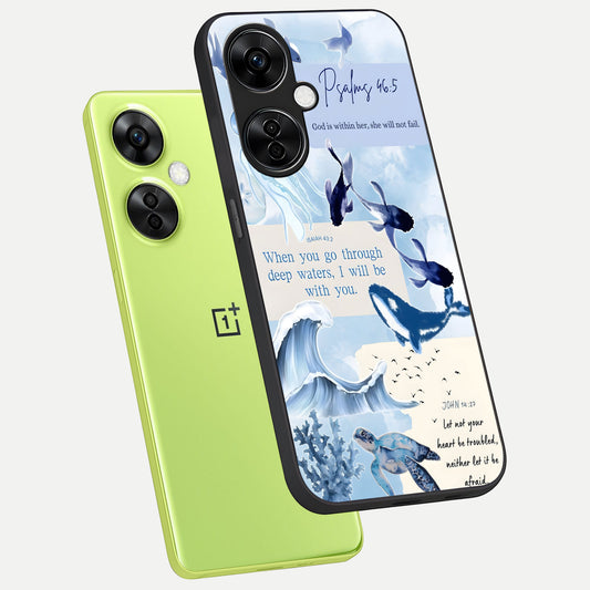  Faithful Ocean Promise phone case For Oneplus Nord CE3 Lite showing premium glass back cover with detailed artwork