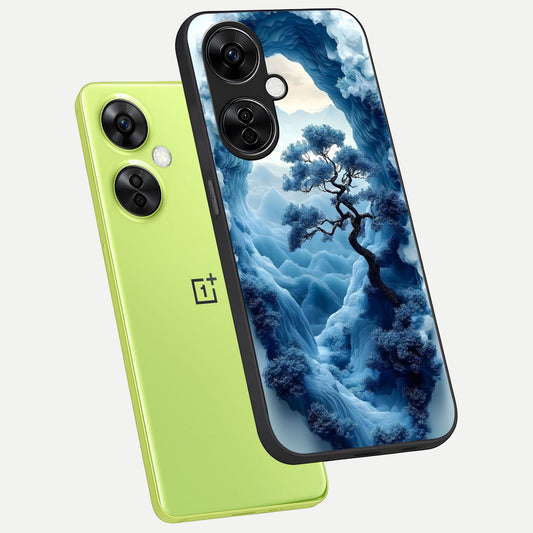  Frozen Serenity Gate phone case For Oneplus Nord CE3 Lite showing premium glass back cover with detailed artwork