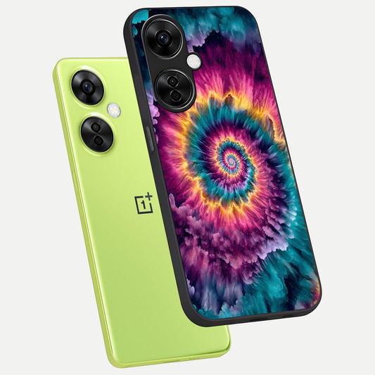  Galactic Spiral Burst phone case For Oneplus Nord CE3 Lite showing premium glass back cover with detailed artwork