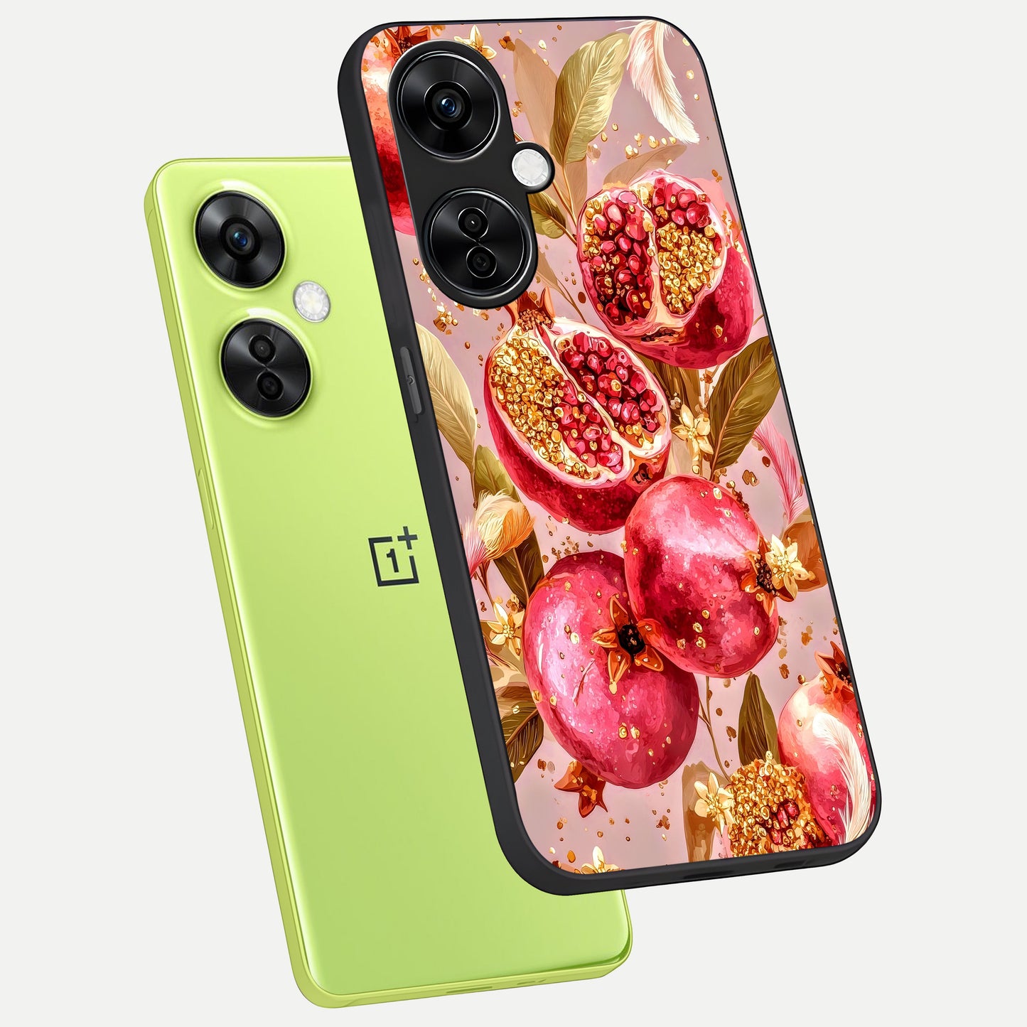  Golden Bloom Glow phone case For Oneplus Nord CE3 Lite showing premium glass back cover with detailed artwork