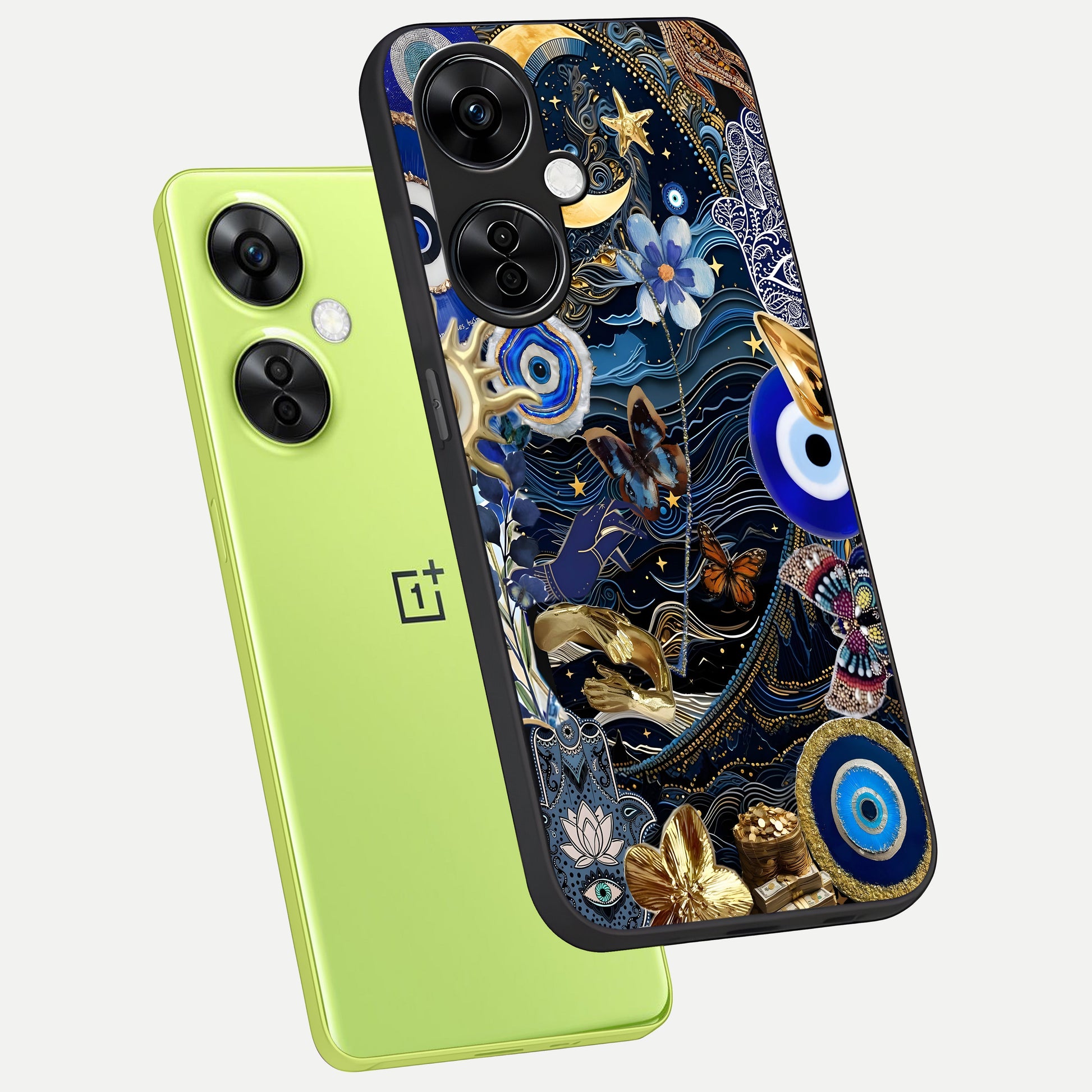  Golden Moon Magic phone case For Oneplus Nord CE3 Lite showing premium glass back cover with detailed artwork