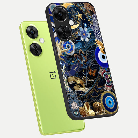 Golden Moon Magic phone case For Oneplus Nord CE3 Lite showing premium glass back cover with detailed artwork