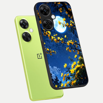  Golden Night Glow phone case For Oneplus Nord CE3 Lite showing premium glass back cover with detailed artwork