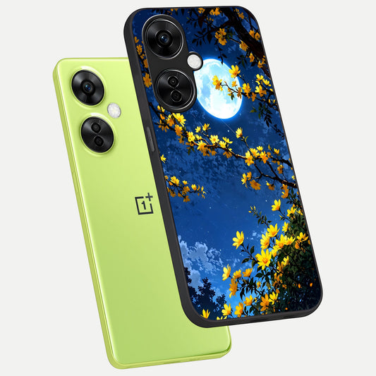  Golden Night Glow phone case For Oneplus Nord CE3 Lite showing premium glass back cover with detailed artwork