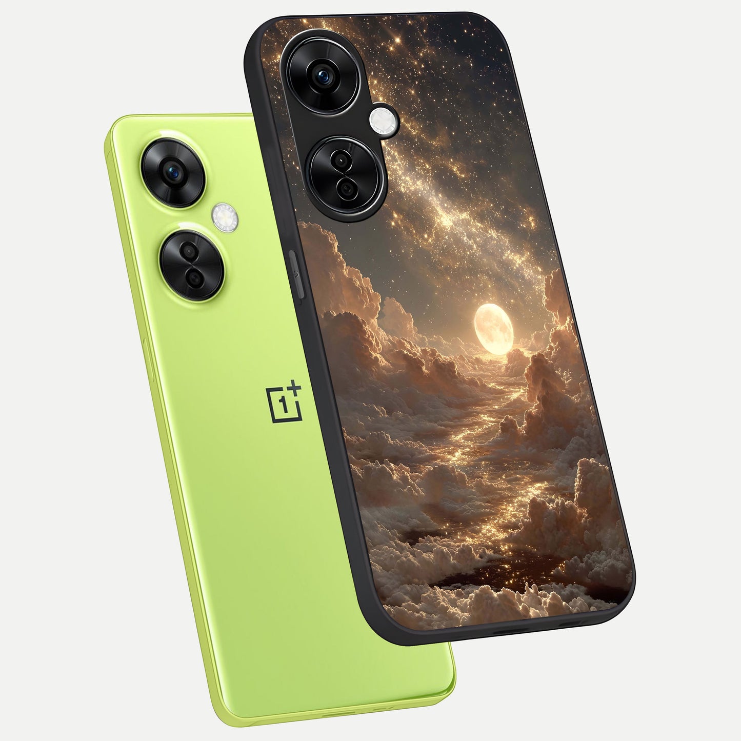  Golden Sky Dream phone case For Oneplus Nord CE3 Lite showing premium glass back cover with detailed artwork