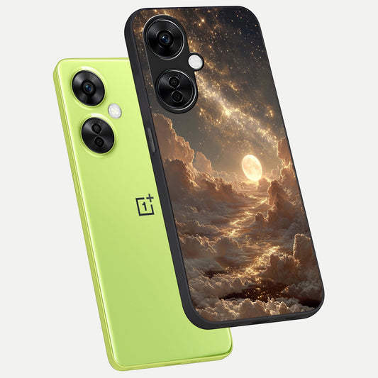  Golden Sky Dream phone case For Oneplus Nord CE3 Lite showing premium glass back cover with detailed artwork