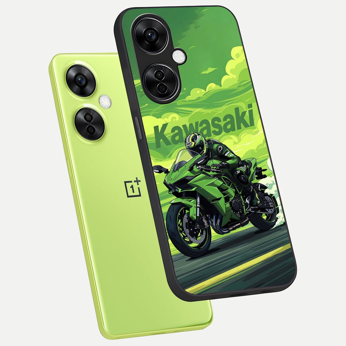  Greenery Sky phone case For Oneplus Nord CE3 Lite showing premium glass back cover with detailed artwork