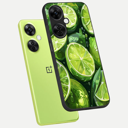  Green Kawasaki phone case For Oneplus Nord CE3 Lite showing premium glass back cover with detailed artwork