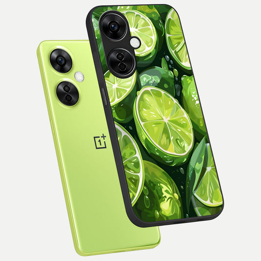  Green Kawasaki phone case For Oneplus Nord CE3 Lite showing premium glass back cover with detailed artwork