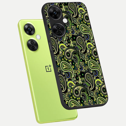  Green Lemon phone case For Oneplus Nord CE3 Lite showing premium glass back cover with detailed artwork