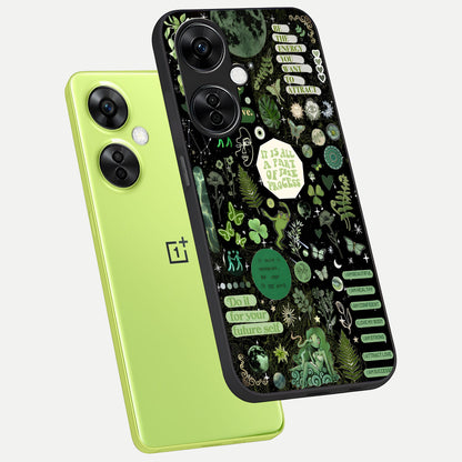  Green Mandala Pattern phone case For Oneplus Nord CE3 Lite showing premium glass back cover with detailed artwork