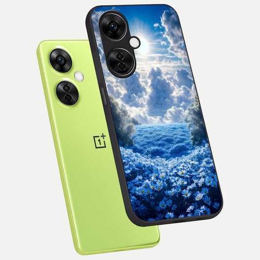  Heavenly Daisy Horizon phone case For Oneplus Nord CE3 Lite showing premium glass back cover with detailed artwork