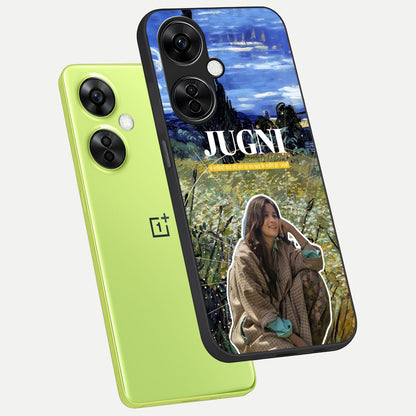  Jugni Soul Vibes phone case For Oneplus Nord CE3 Lite showing premium glass back cover with detailed artwork