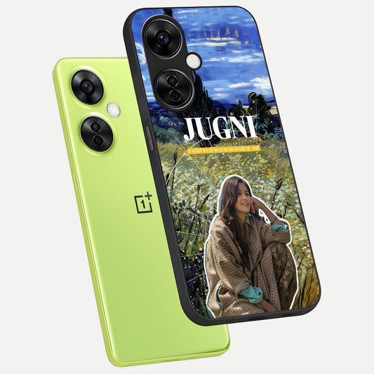  Jugni Soul Vibes phone case For Oneplus Nord CE3 Lite showing premium glass back cover with detailed artwork