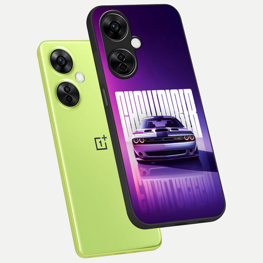  Midnight Muscle Ride phone case For Oneplus Nord CE3 Lite showing premium glass back cover with detailed artwork