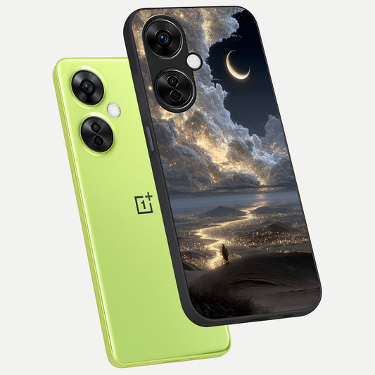  Moonlight Spark Path phone case For Oneplus Nord CE3 Lite showing premium glass back cover with detailed artwork