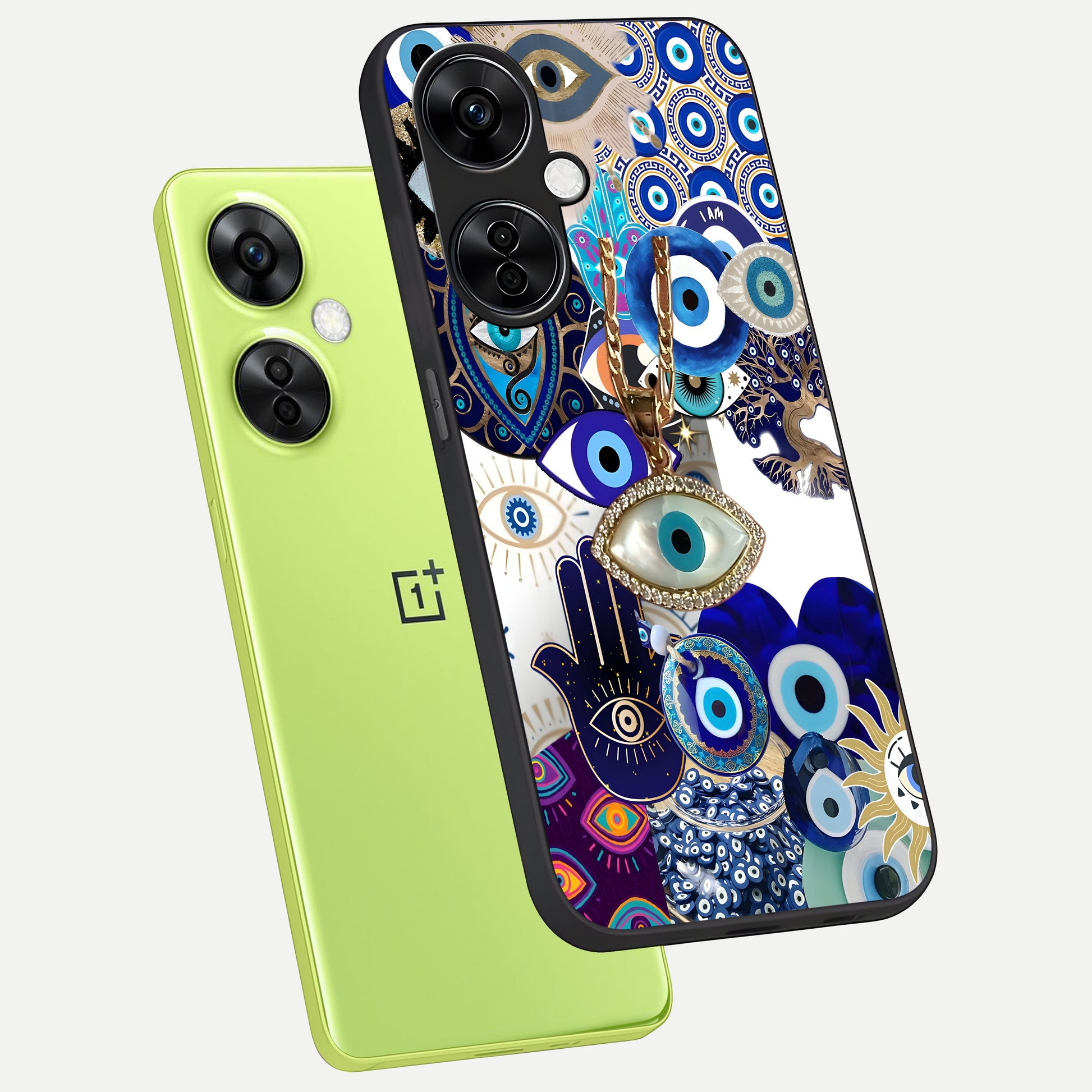  Mystic Charm Eye phone case For Oneplus Nord CE3 Lite showing premium glass back cover with detailed artwork