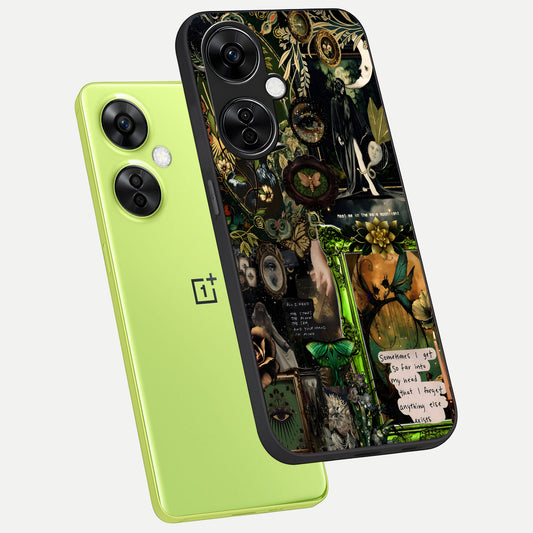  Mystic Woods Secret phone case For Oneplus Nord CE3 Lite showing premium glass back cover with detailed artwork