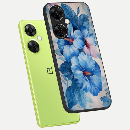  Ocean Hibiscus Grace phone case For Oneplus Nord CE3 Lite showing premium glass back cover with detailed artwork