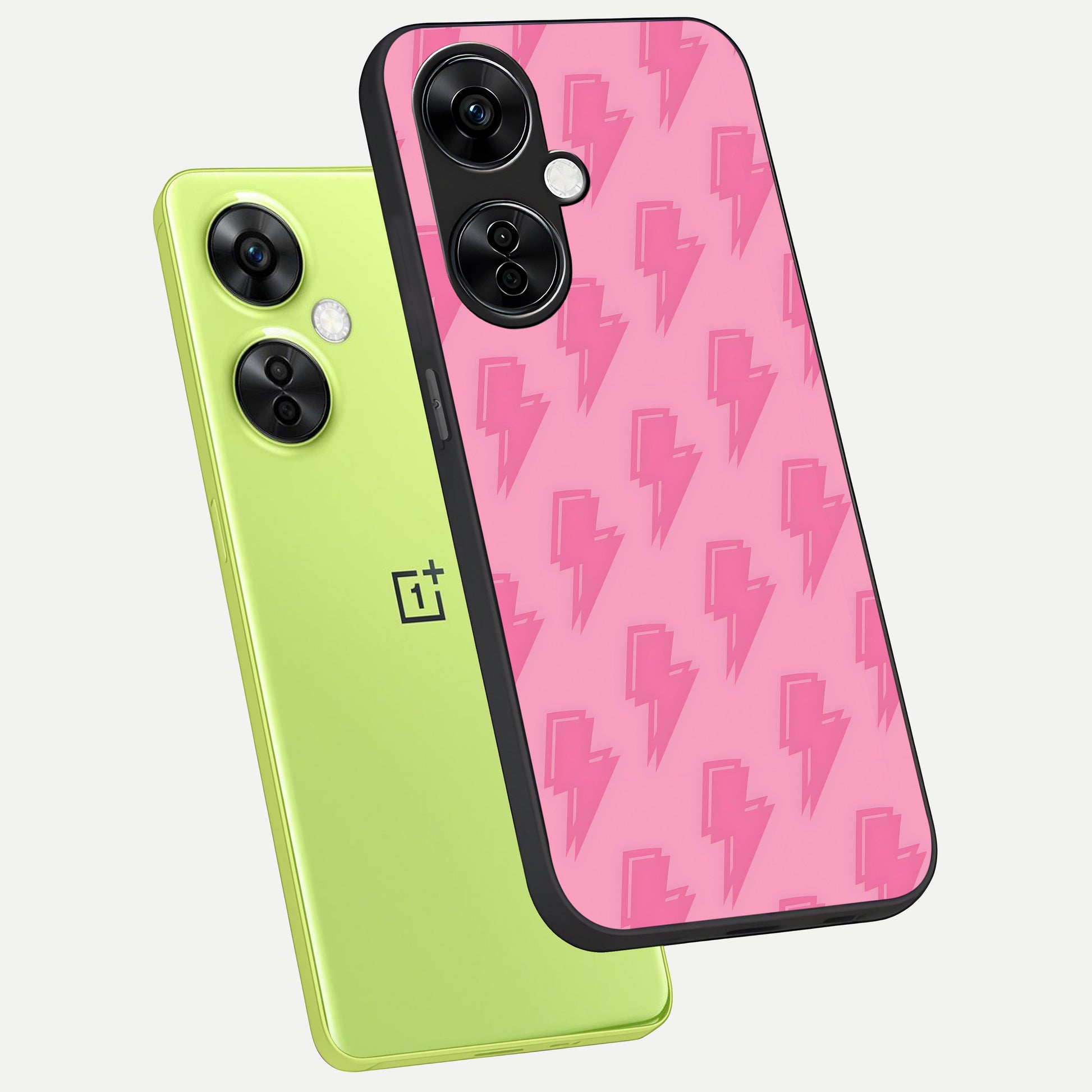 Pink Moo Magic phone case For Oneplus Nord CE3 Lite showing premium glass back cover with detailed artwork
