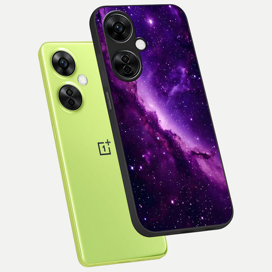  Purple Shade Sky phone case For Oneplus Nord CE3 Lite showing premium glass back cover with detailed artwork