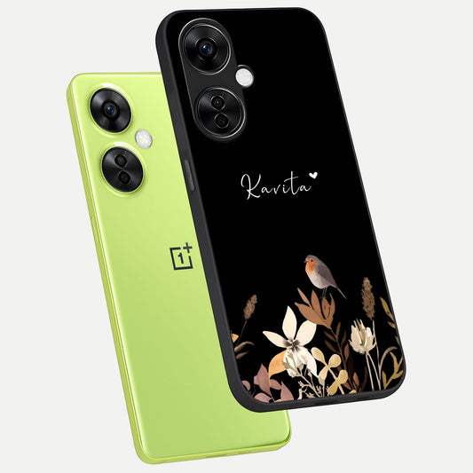  Quiet Garden Tune Custom Name phone case For Oneplus Nord CE3 Lite showing premium glass back cover with detailed artwork