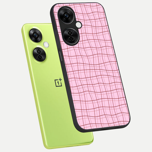  Soft Grid Bliss phone case For Oneplus Nord CE3 Lite showing premium glass back cover with detailed artwork