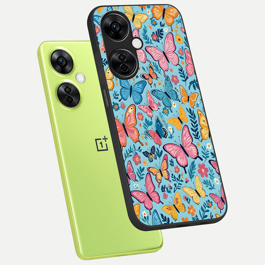  Spring Wing Garden phone case For Oneplus Nord CE3 Lite showing premium glass back cover with detailed artwork
