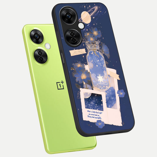  Starlit Cosmic Jar phone case For Oneplus Nord CE3 Lite showing premium glass back cover with detailed artwork