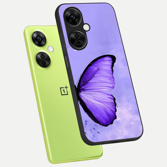  Violet Dream Wing phone case For Oneplus Nord CE3 Lite showing premium glass back cover with detailed artwork
