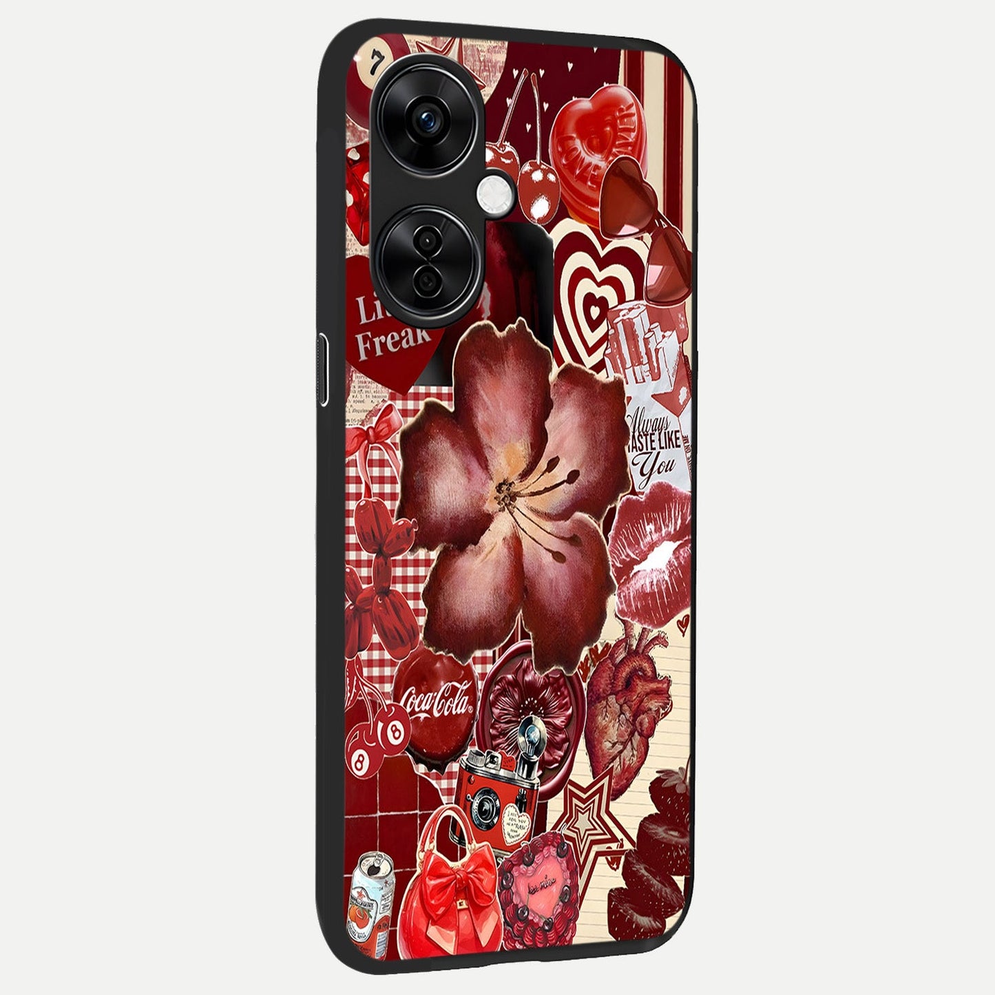  Aesthetic Little Freak back cover For Oneplus Nord CE3 Lite slim fit glass case with vibrant aesthetic design
