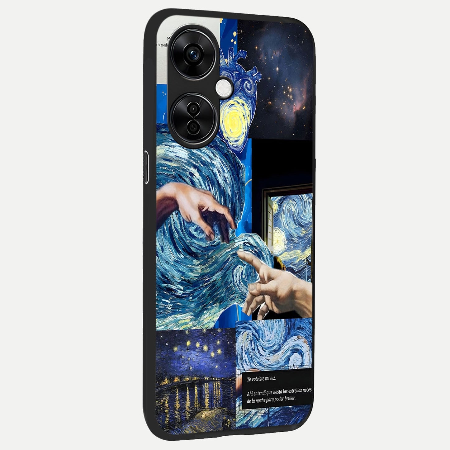  Aesthetic Vando Hands back cover For Oneplus Nord CE3 Lite slim fit glass case with vibrant aesthetic design
