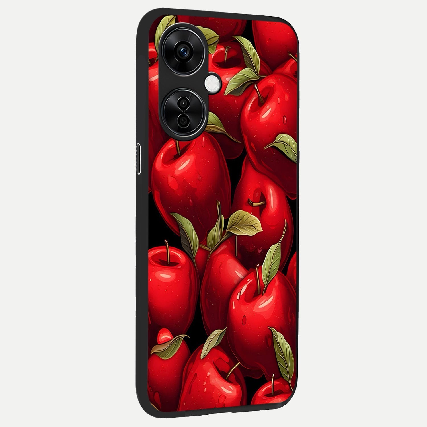  Apple Pattern back cover For Oneplus Nord CE3 Lite slim fit glass case with vibrant aesthetic design