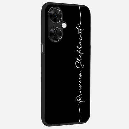  Black Tune Custom Name back cover For Oneplus Nord CE3 Lite slim fit glass case with vibrant aesthetic design