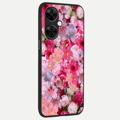  Bloom Crush Fantasy back cover For Oneplus Nord CE3 Lite slim fit glass case with vibrant aesthetic design