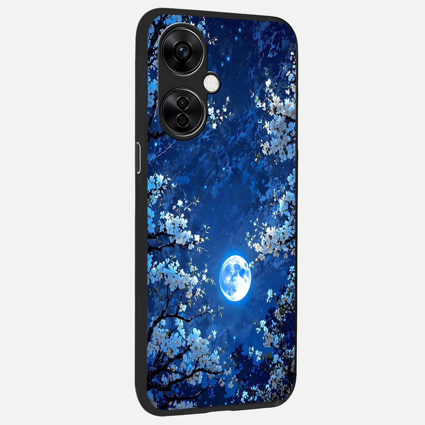  Blossom Moonlight Sky back cover For Oneplus Nord CE3 Lite slim fit glass case with vibrant aesthetic design
