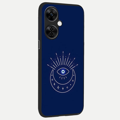  Blue Evil Eye back cover For Oneplus Nord CE3 Lite slim fit glass case with vibrant aesthetic design