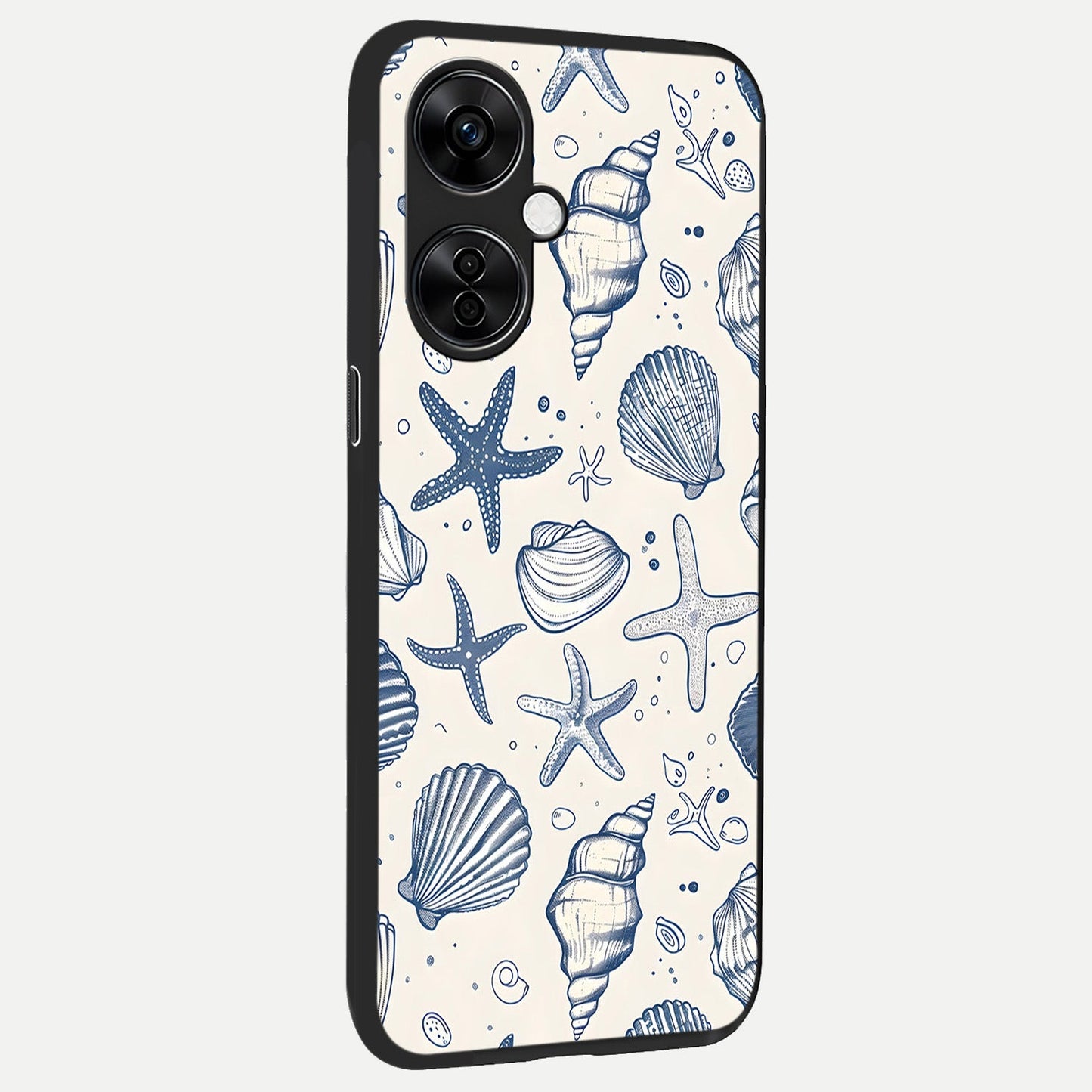  Blue Ocean Outline back cover For Oneplus Nord CE3 Lite slim fit glass case with vibrant aesthetic design