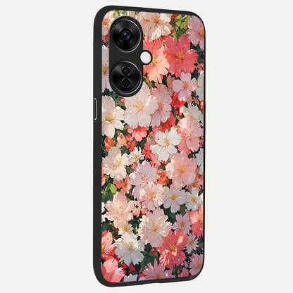  Blush Bloom Field back cover For Oneplus Nord CE3 Lite slim fit glass case with vibrant aesthetic design
