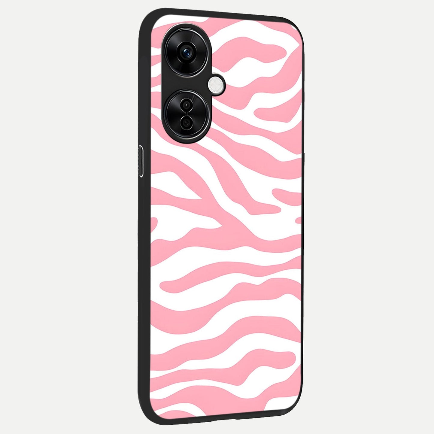  Blush Zebra Flow back cover For Oneplus Nord CE3 Lite slim fit glass case with vibrant aesthetic design