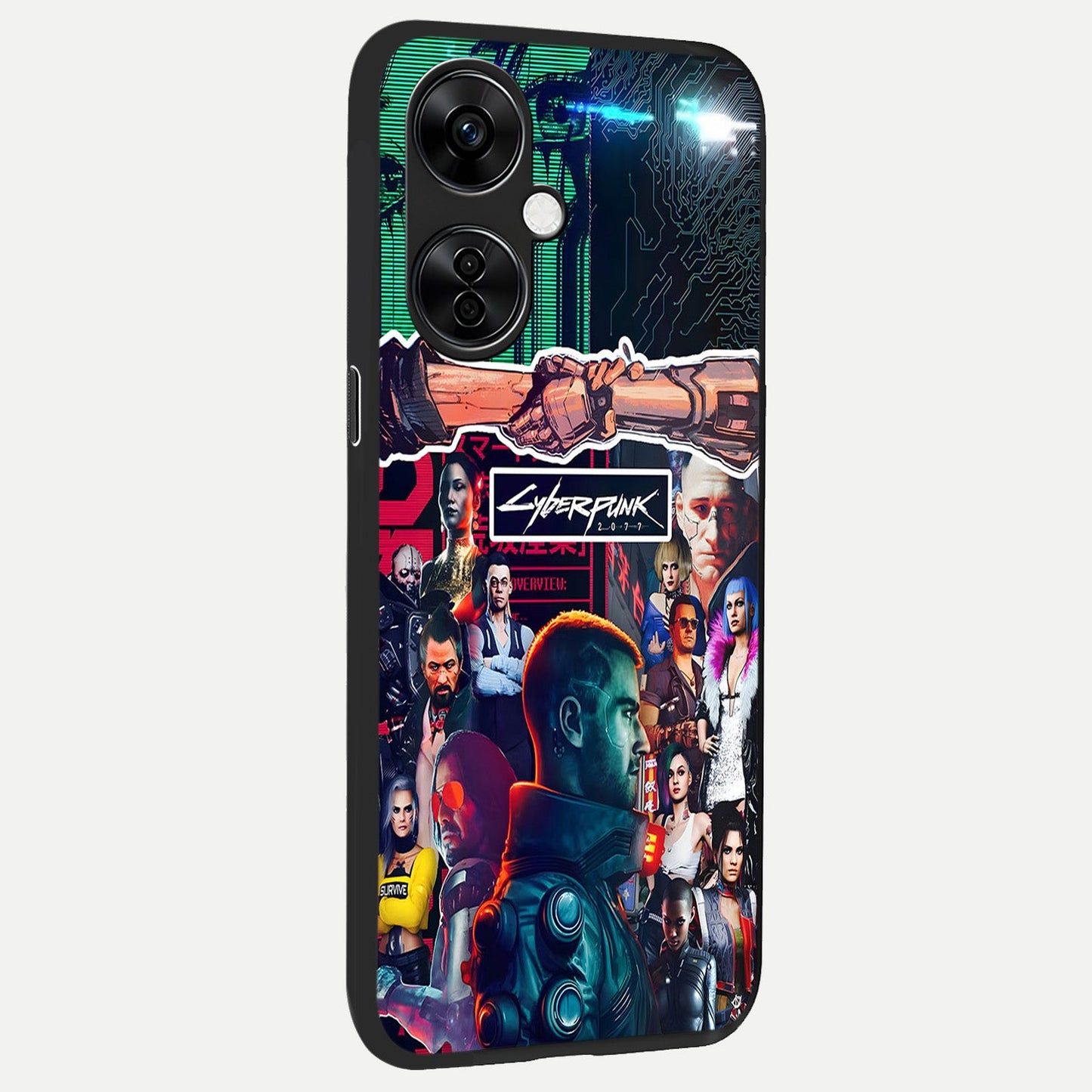  CYBERPUNK Legacy back cover For Oneplus Nord CE3 Lite slim fit glass case with vibrant aesthetic design