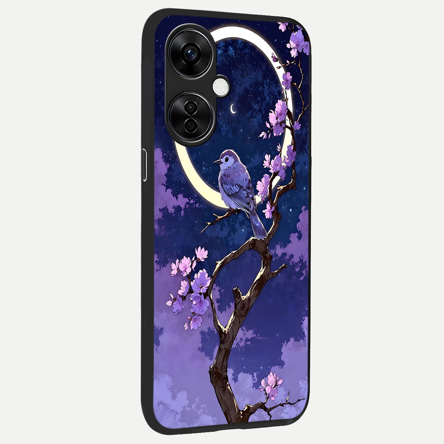  Celestial Bird Blossom back cover For Oneplus Nord CE3 Lite slim fit glass case with vibrant aesthetic design